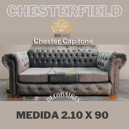 Sillón Chester Chesterfield 3 cuerpos Capitoné